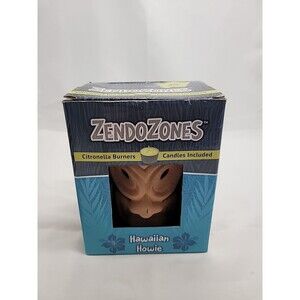 Eaton 18P-HH Zendozones Citronella Burner + 3 Candles, Hawaiian Howie Design -